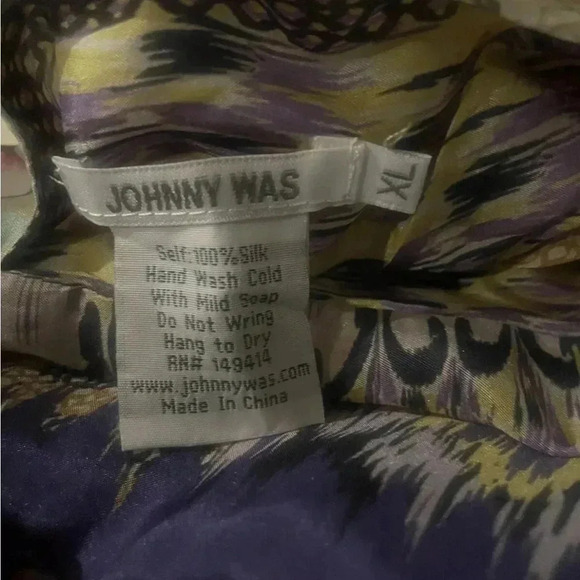 $420 Johnny Was Betzy Emilia Paisley Print Silk Kimono Top Size XL. - Picture 12 of 12